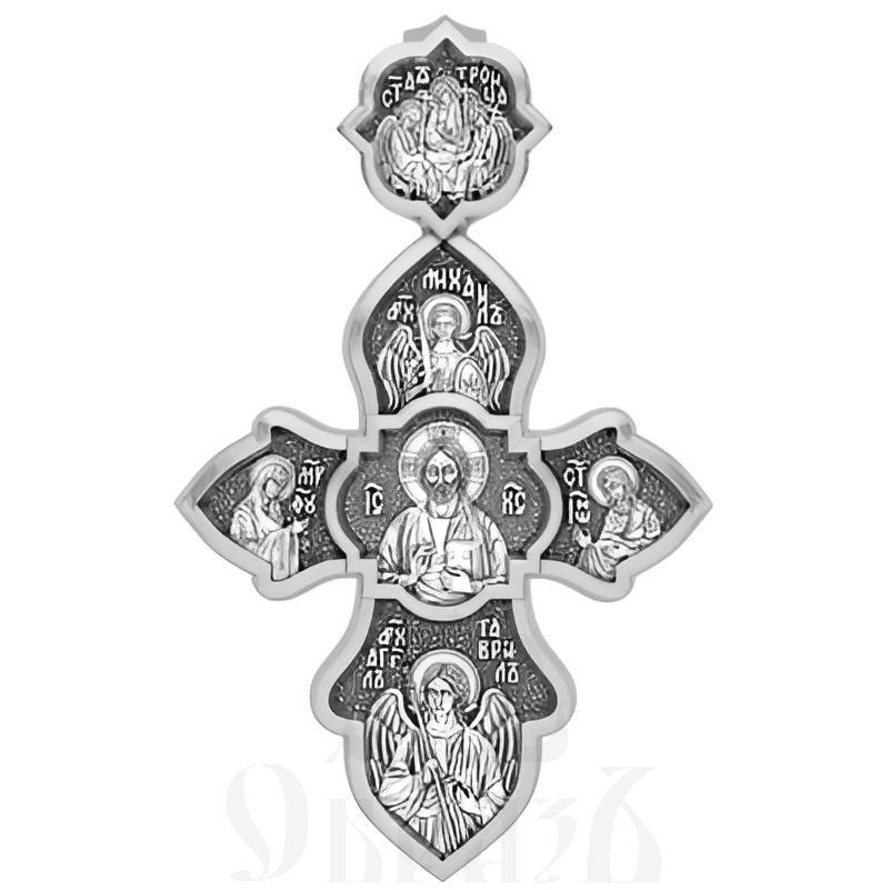 крест рождество пресвятой богородицы, серебро 925 проба с родированием (арт. 17.031р)
