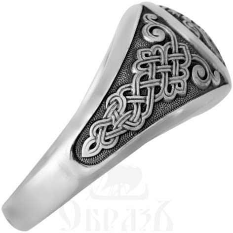 кольцо «процветший крест» серебро 925 пробы (арт. 108.040-ч)